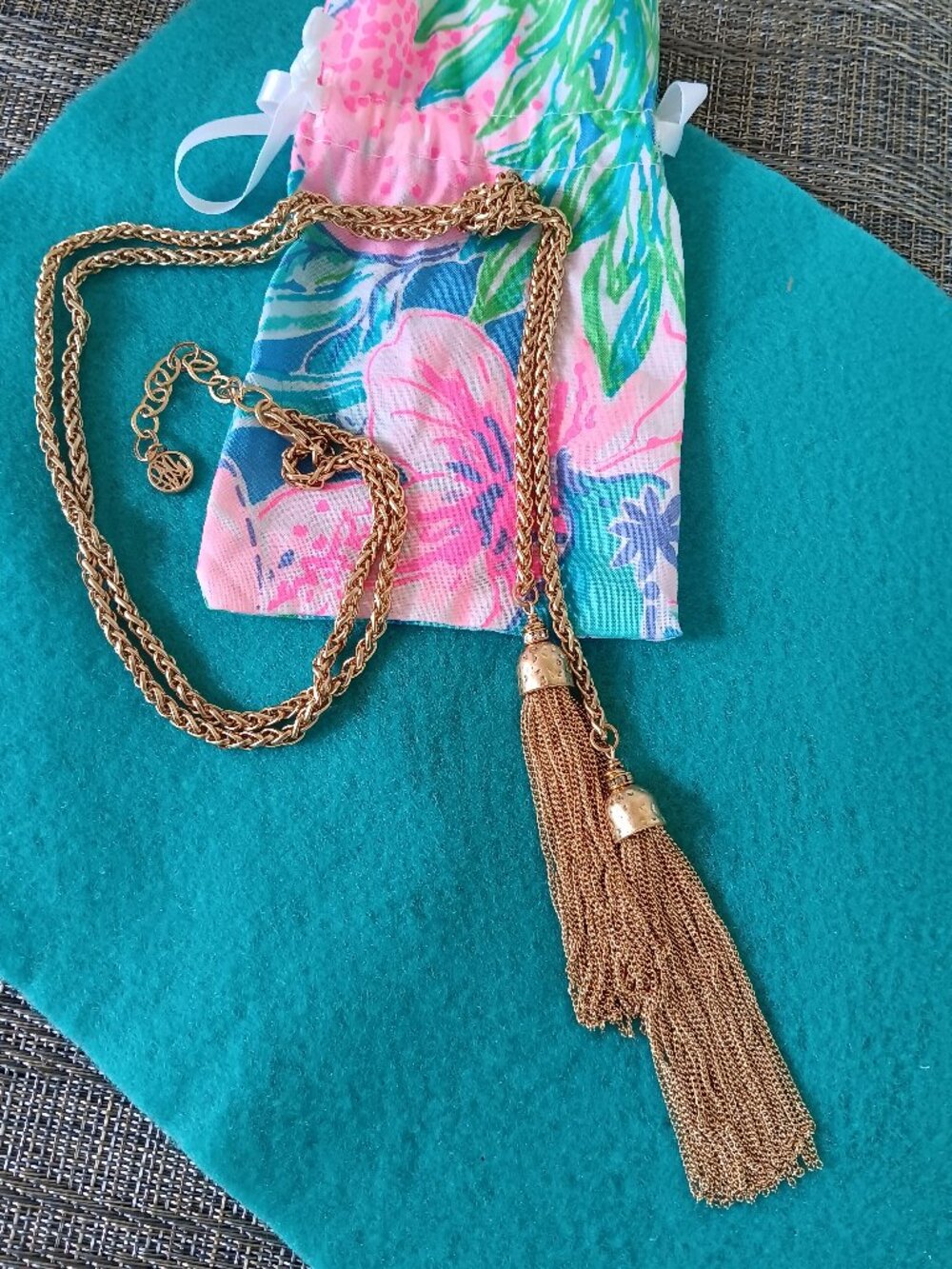 Lily Pulitzer belle tassel necklace
